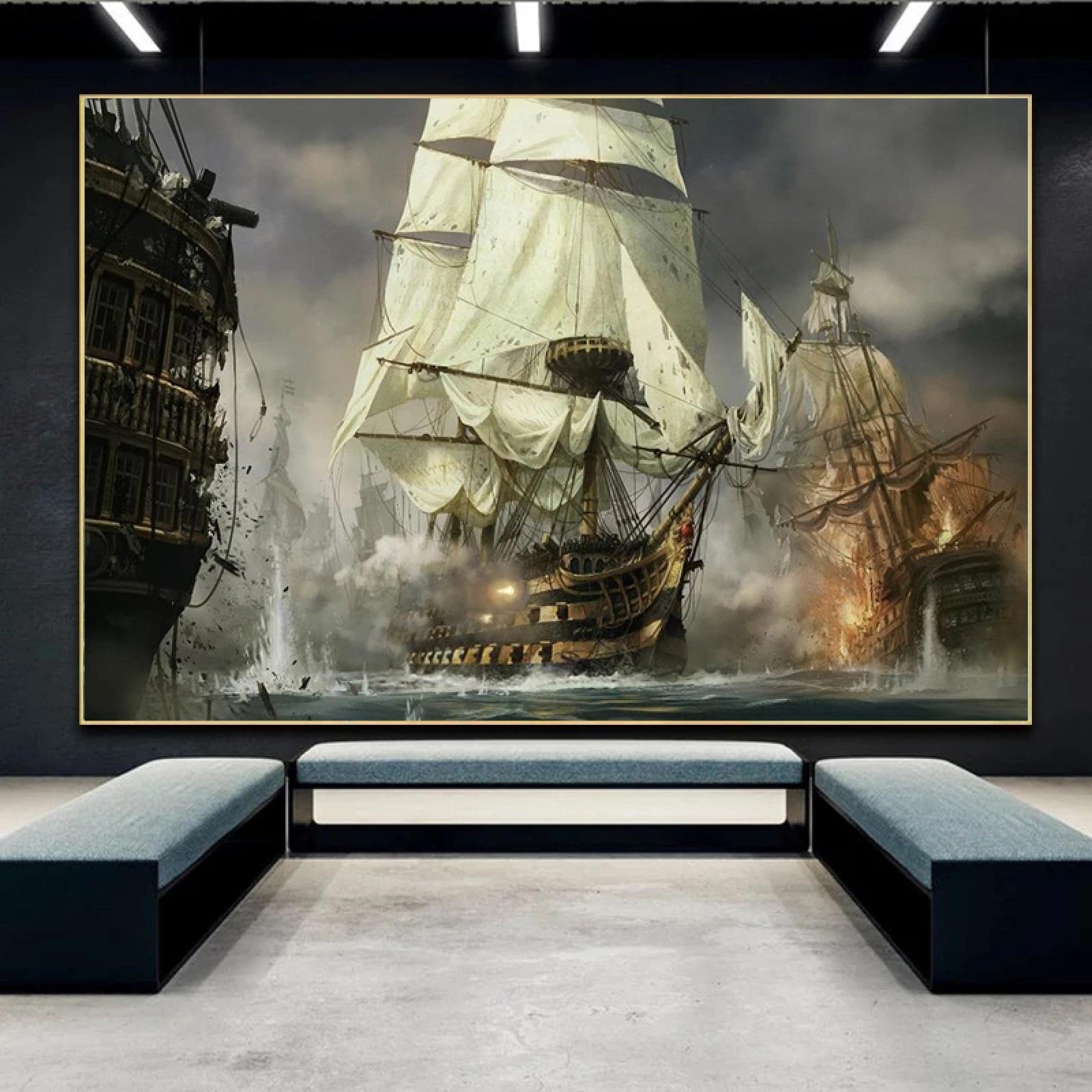 Amazon｜グレートウェーブキャンバス絵画風景ポスターとプリントで壁の