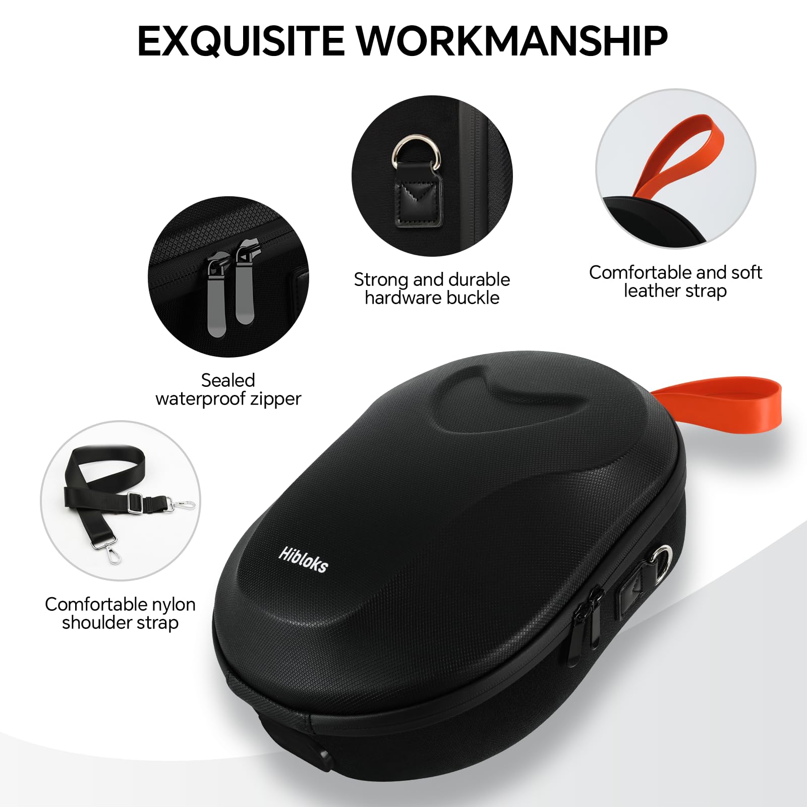 Hibloks - Custodia da trasporto per Quest 3 con porta di ricarica magnetica da 40 W, compatibile con accessori Meta Quest 3, custodia da viaggio rigida, cuffie VR all-in-one e tracolla di espansione
