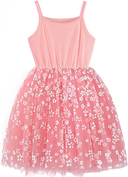 BGIRNUK Baby Girls Tutu Dress Flutter Sleeve Toddler Sleeveless Princess Tulle Sundress Toddler Girls Vintage Party Dress