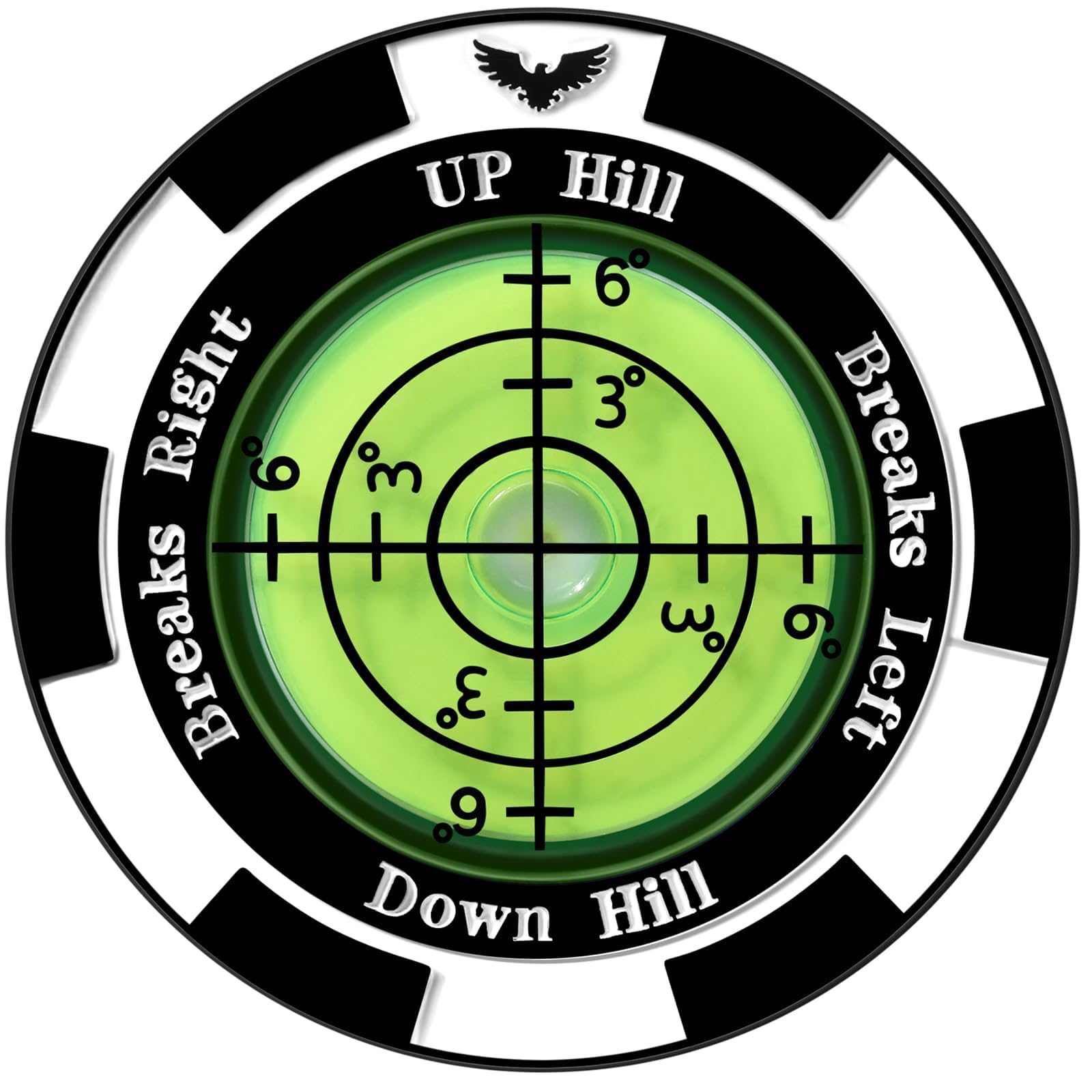 Yobbai SlopeVision Pro Golf Green Reader with Hat Clip, Horizontal Bubble Level & Golf Ball Marker – High Precision Green Reading Aid, Ideal Golf Gift for Men & Women