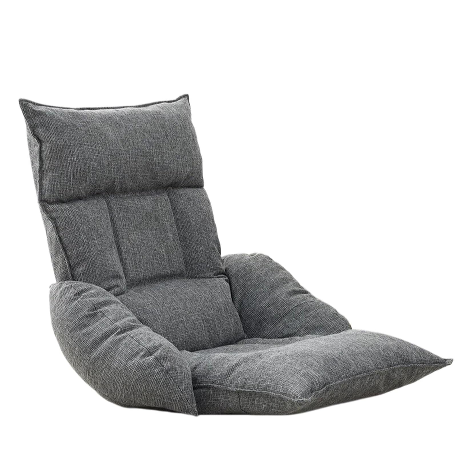 WQQYU6HKF sofa chair Single Floor Seat Lazy Sofa with Backrest for Bay Window Reclining Lounge Chair living room chair(Gris)