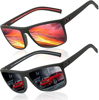 Perfectmiaoxuan Sonnenbrille Herren Damen Polarisiert HD-Pilotobjektive Leichte TR90 Retro Rechteckig Fahren Reisebrille O...