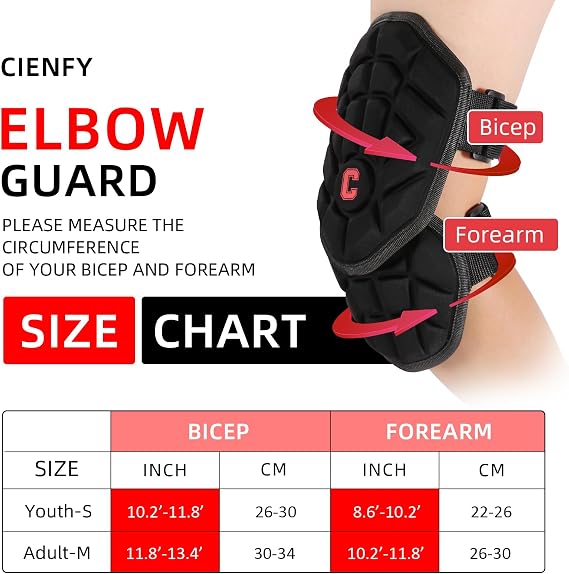 Cienfy Batter's Baseball Elbow Guard for Youth and Adult - Elbow Pads - Forearm Guard