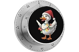 Christmas Lights Duck Wearing Xmas Hat Swan Mini Kitchen Timer