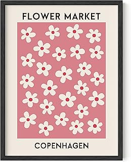 HAUS AND HUES Flower Market Poster, Flower Prints Wall Art, Danish Pastel Posters, Danish Pastel Wall Decor, Pastel Flowers Wall Poster, Flowers Wall Art, Flower Posters and Prints (12x16 Unframed)