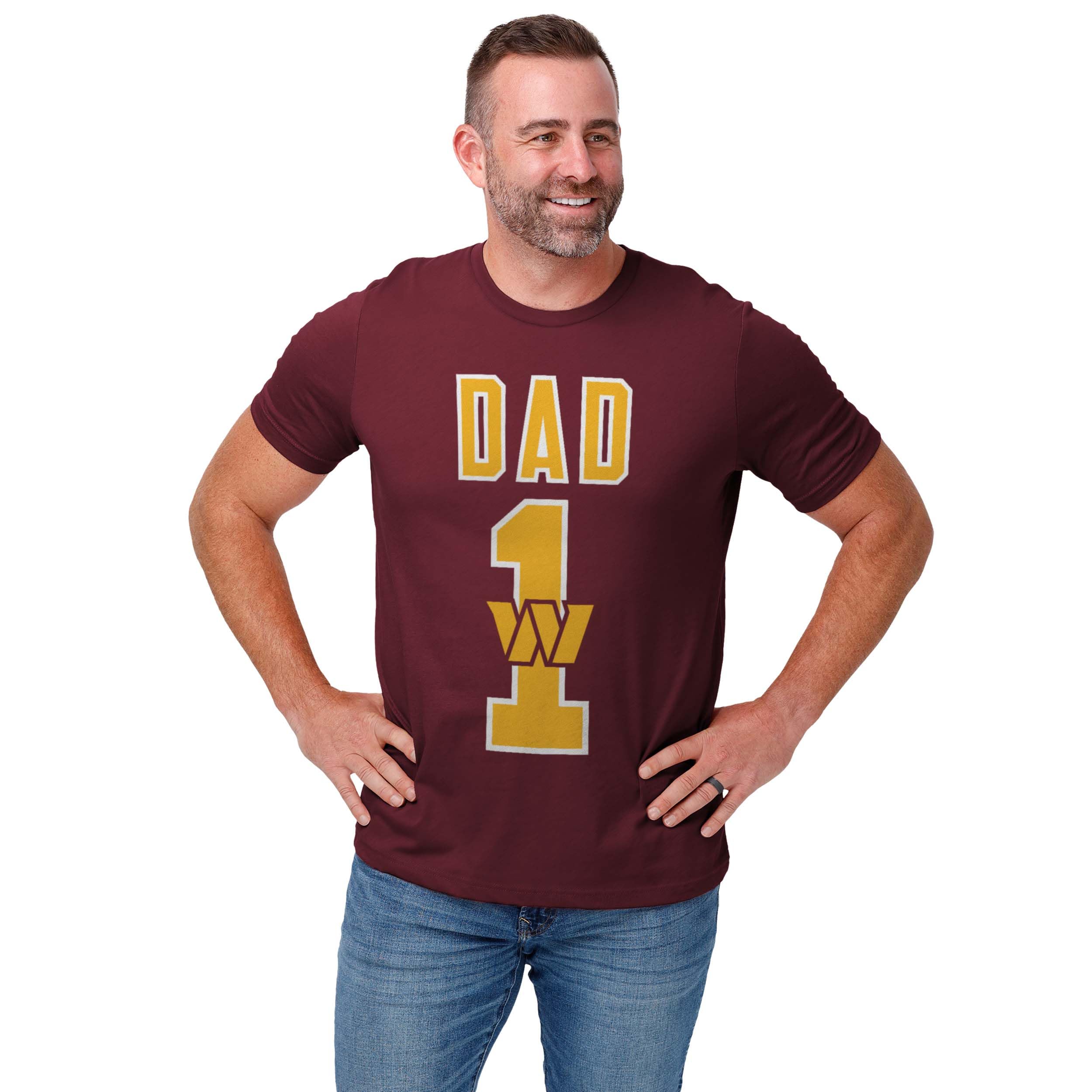 FOCO NFL Mens NFL Team Logo Tee Shirt #1 Dad T-Shirt