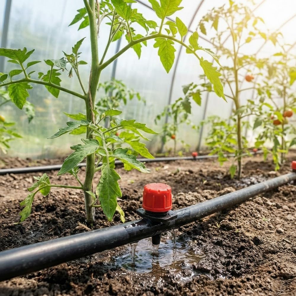 GOCCIA REGOLABILE Da 0 a 70 l/h (1000 unità). Utilizzato in giardinaggio e agricoltura. Pressione da 0,5 a 3 bar.