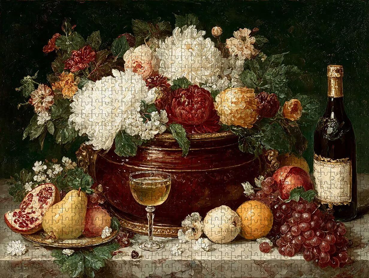 Frutta Puzzle 2000 Pezzi Adulti, Puzzle Legno con Scatola 99x70cm, DIY Giochi Divertenti per Familiar, Idea Regalo Uomo e Donna, Squisita confezione Regalo, Estate Decorazioni Casa, (Flower) I-4674
