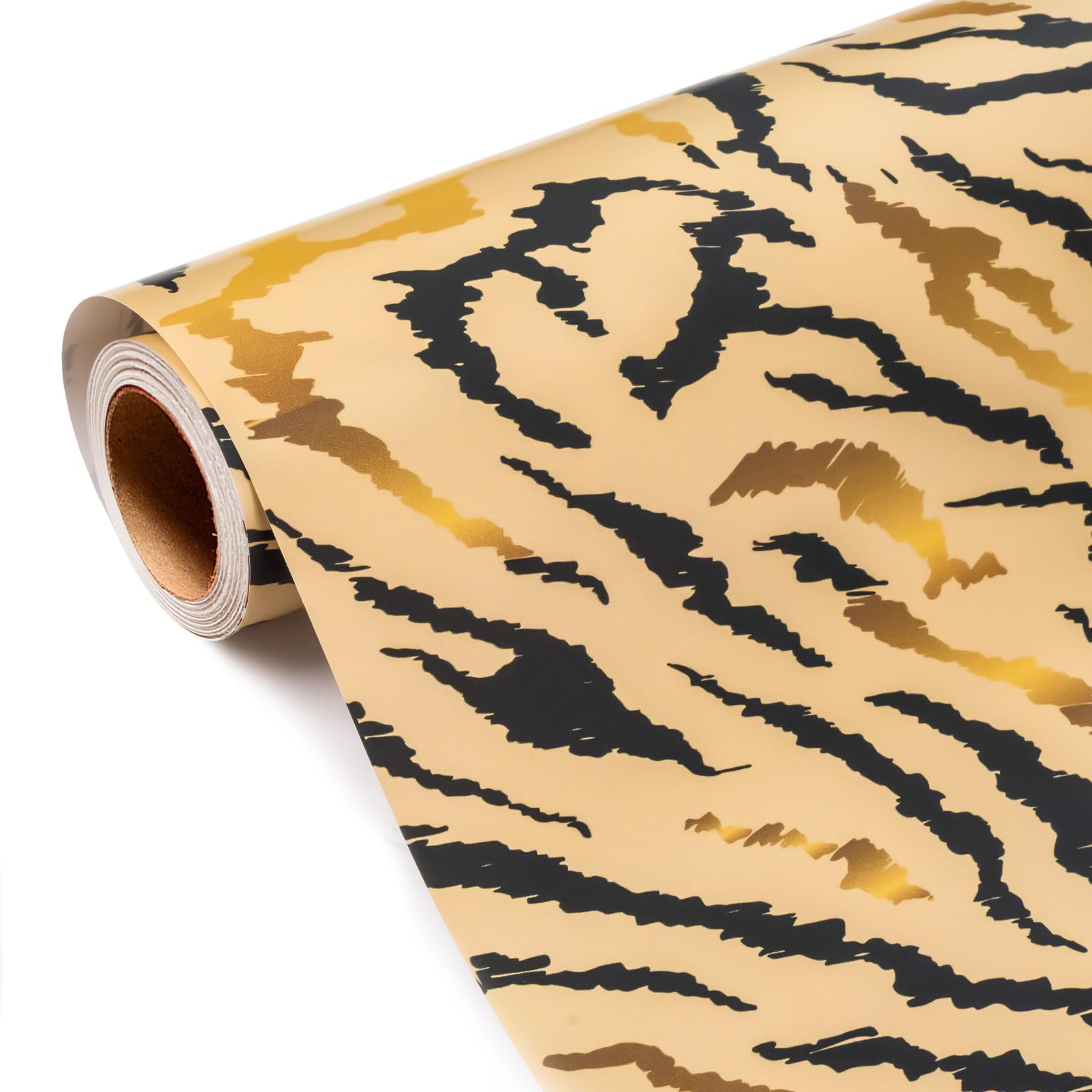 MAYPLUSS Tiger Striped Wrapping Paper, 17in x 16.5ft โ image 1
