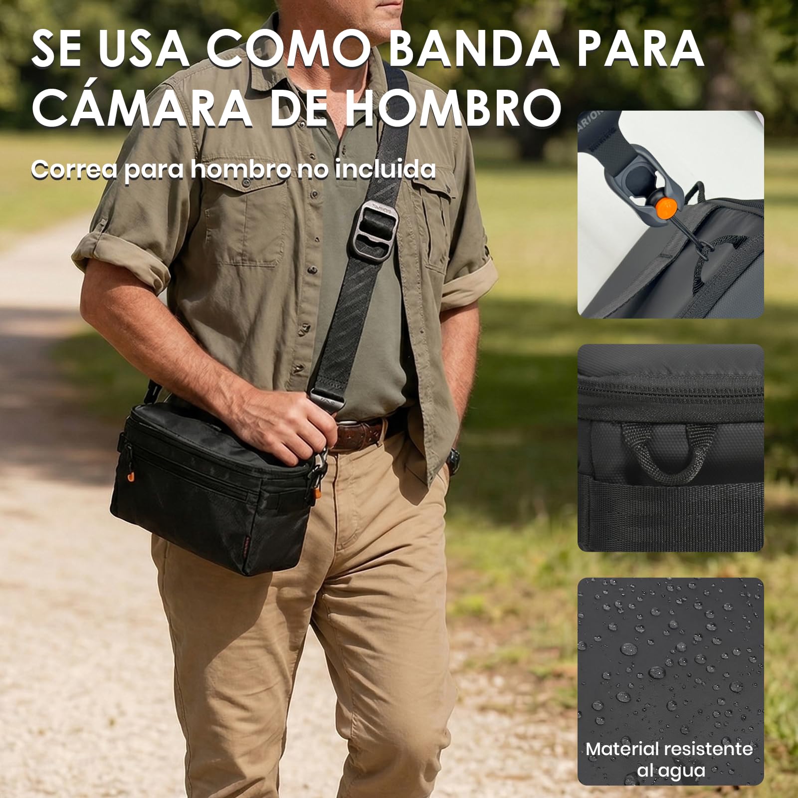 TARION Bolsillo interior para cámara de fotografía: funda interior para mochila, compartimento interior acolchado SLR con manta extraíble para objetivos DSLR Reflex ShellCore (XS)