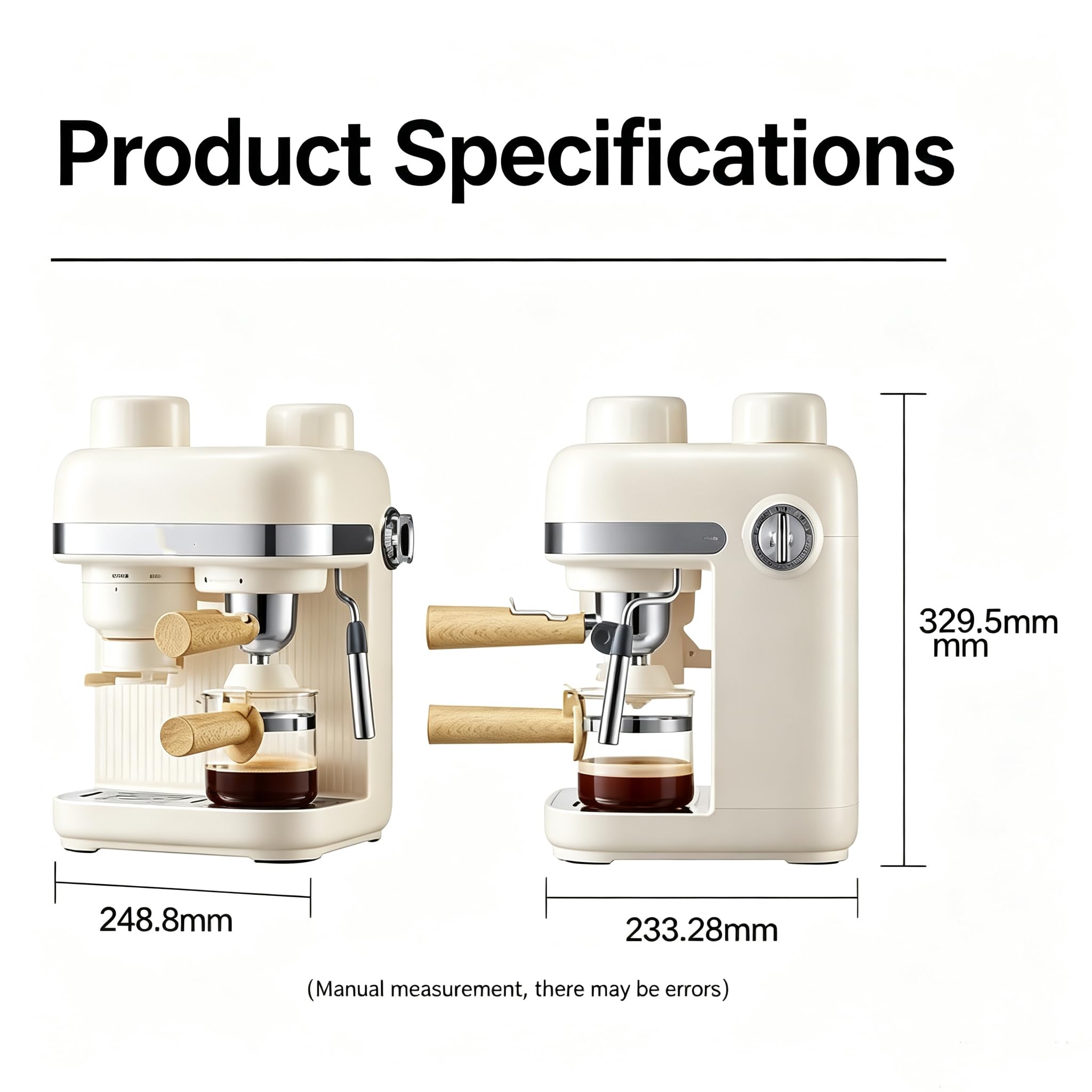 Cafetera Espresso Profesional De 800 W, Compacta.