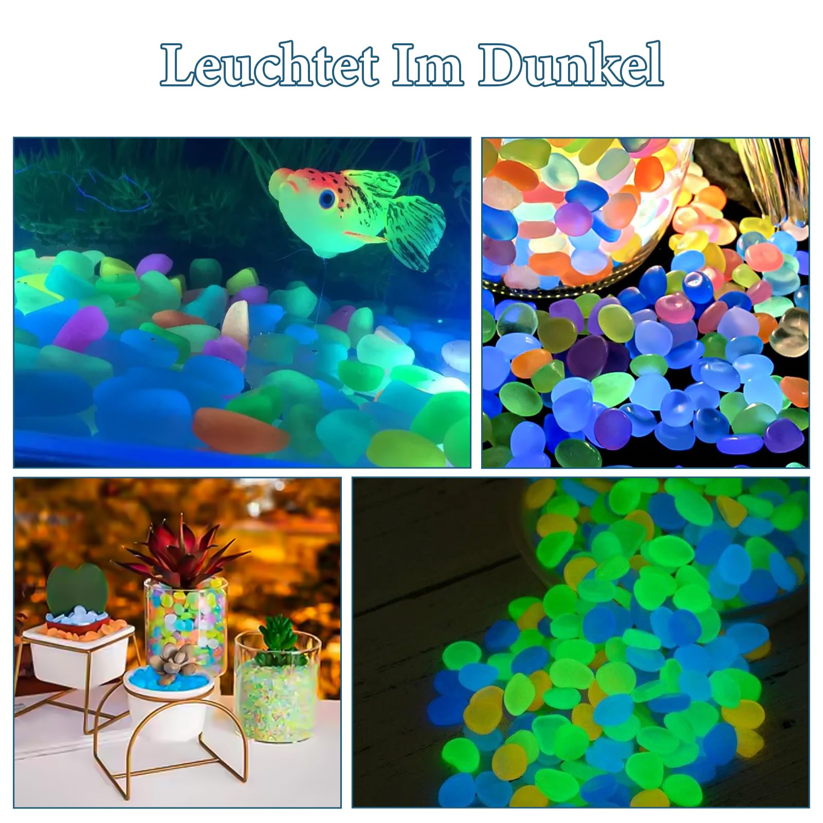 550 Pezzi Pietre Luminose da Giardino, Pietre da Giardino Luminosi,Pietre Rocce Colorate Decorazione per cameretta dei bambini, balcone
