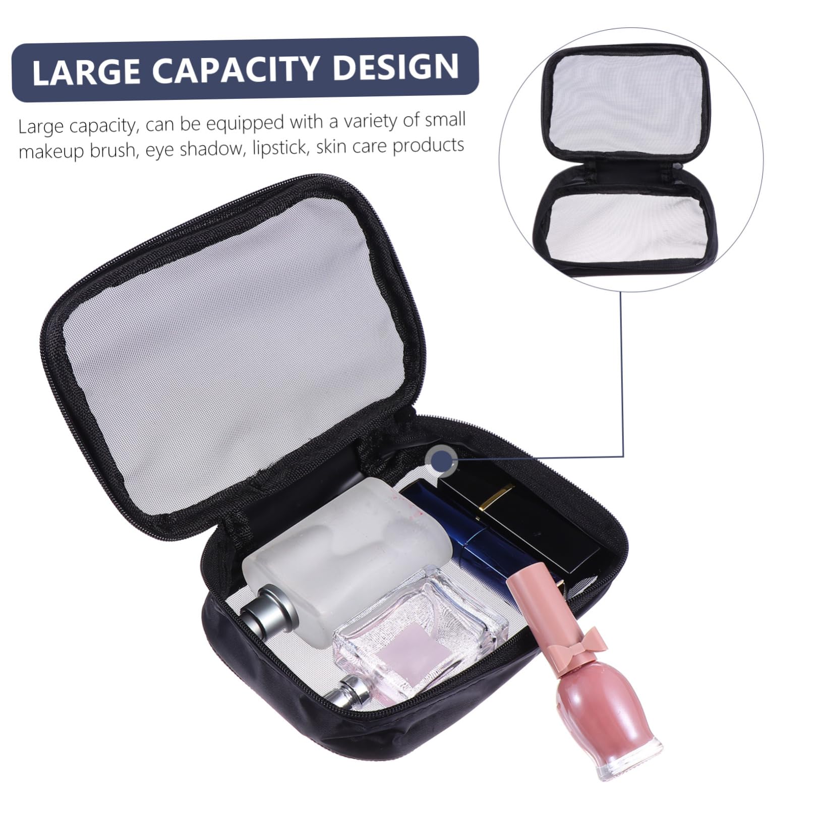 MAGICLULU 6piezas Bolsa De Cosmética De Multiusos De Neceser Portátil para Organización De Artículos De Aseo y Maquillaje para y