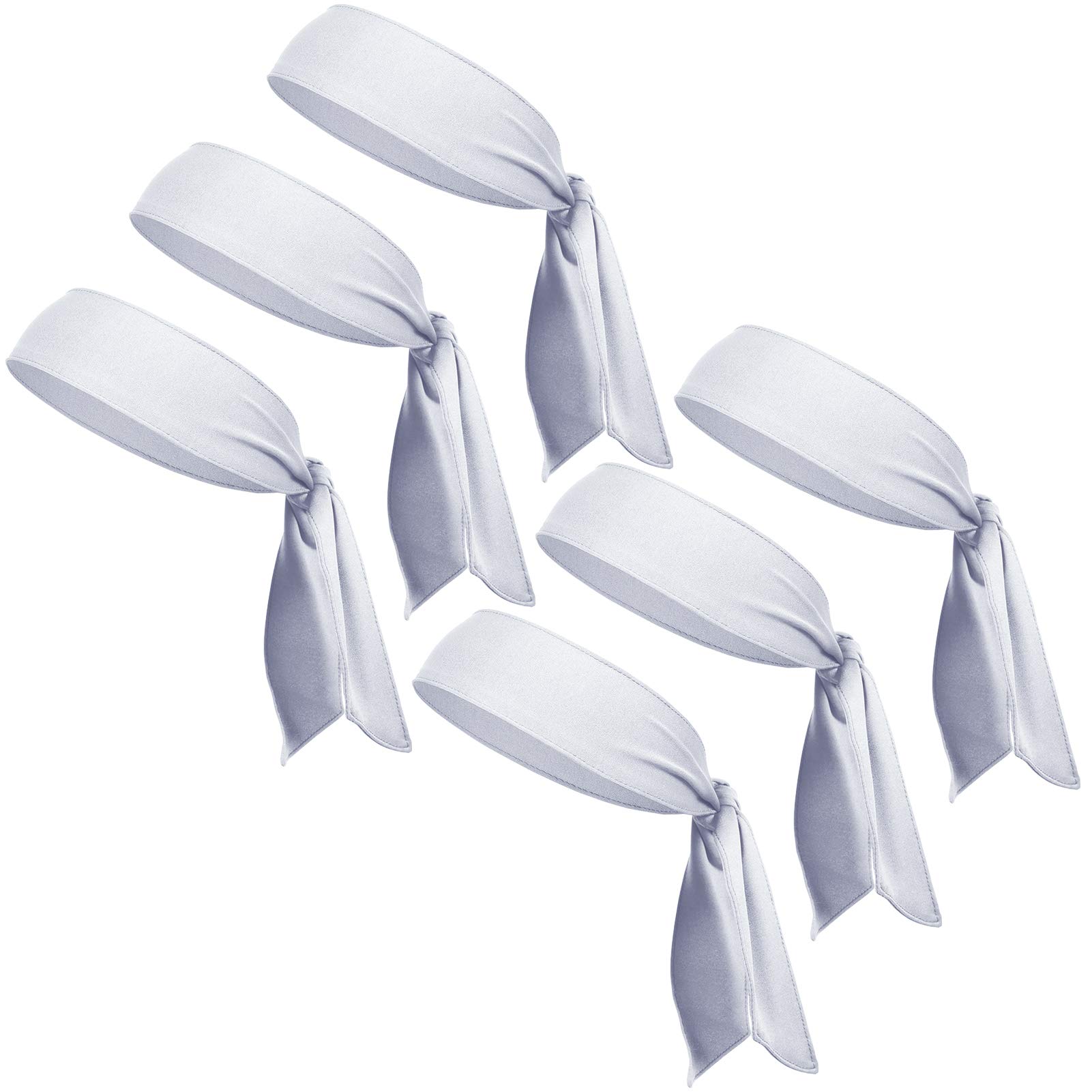 Chalier 6 Pack Head Tie Sports Headband Tennis & Ninja Bandana, Athletic Sweatband for Men Women