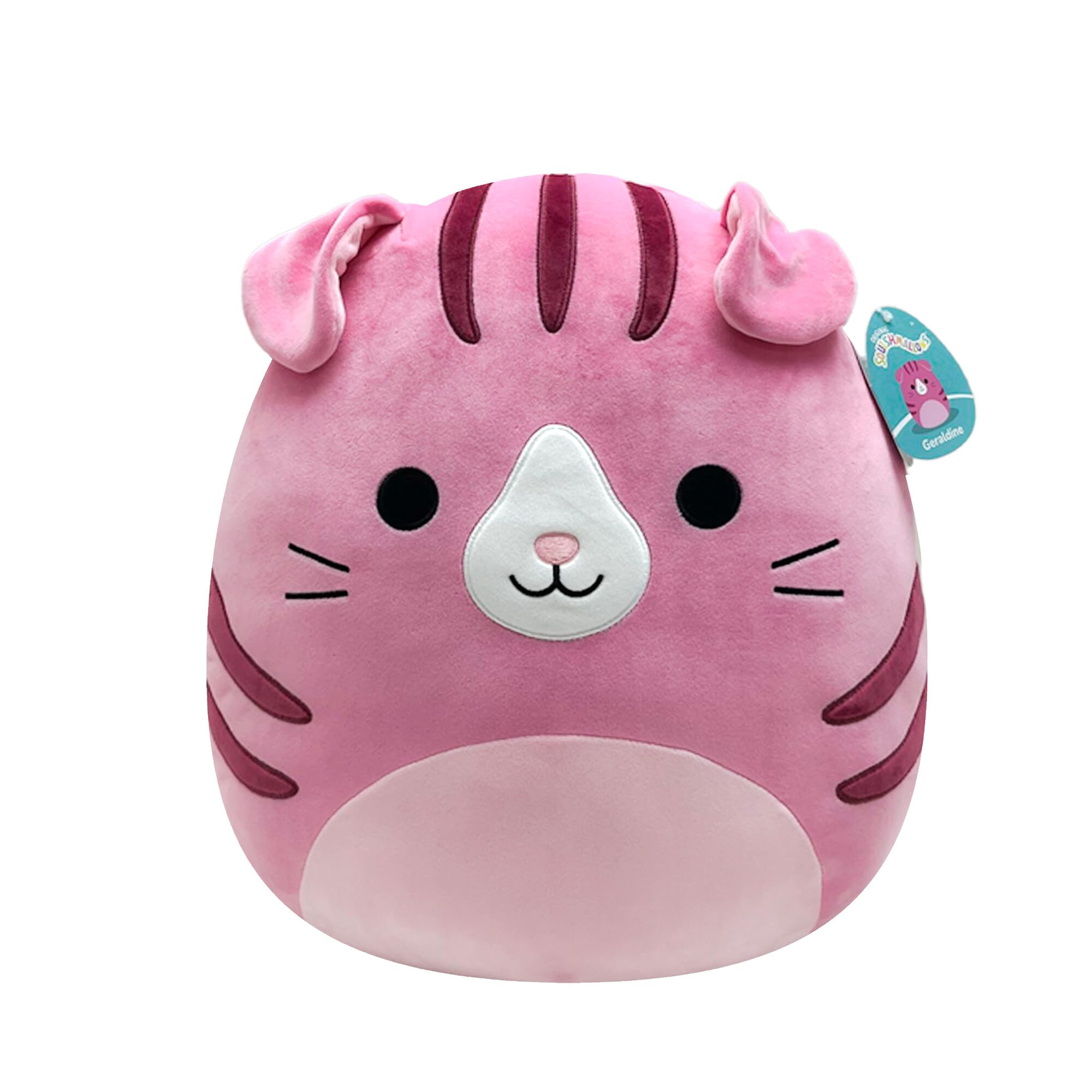 Squishmallows SQCR04201 16" Geraldine The Pink Scottish Fold Cat