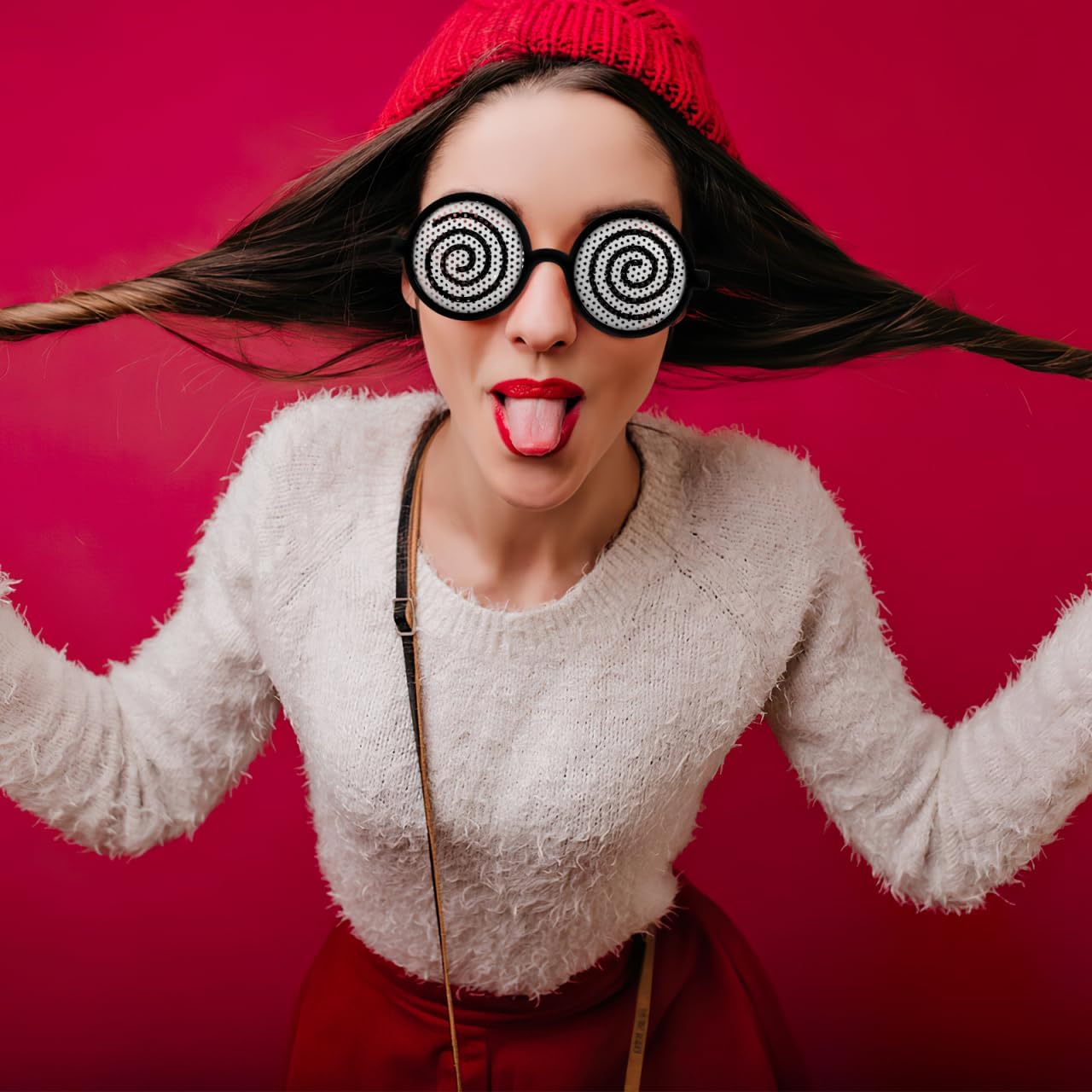 4pcs Creative Round Frame Party Glasses Fun Eyeglasses for Adults Comfortable Novelty Photo Props for Festivals and Celebrations Lightweight and Eye-catching Design