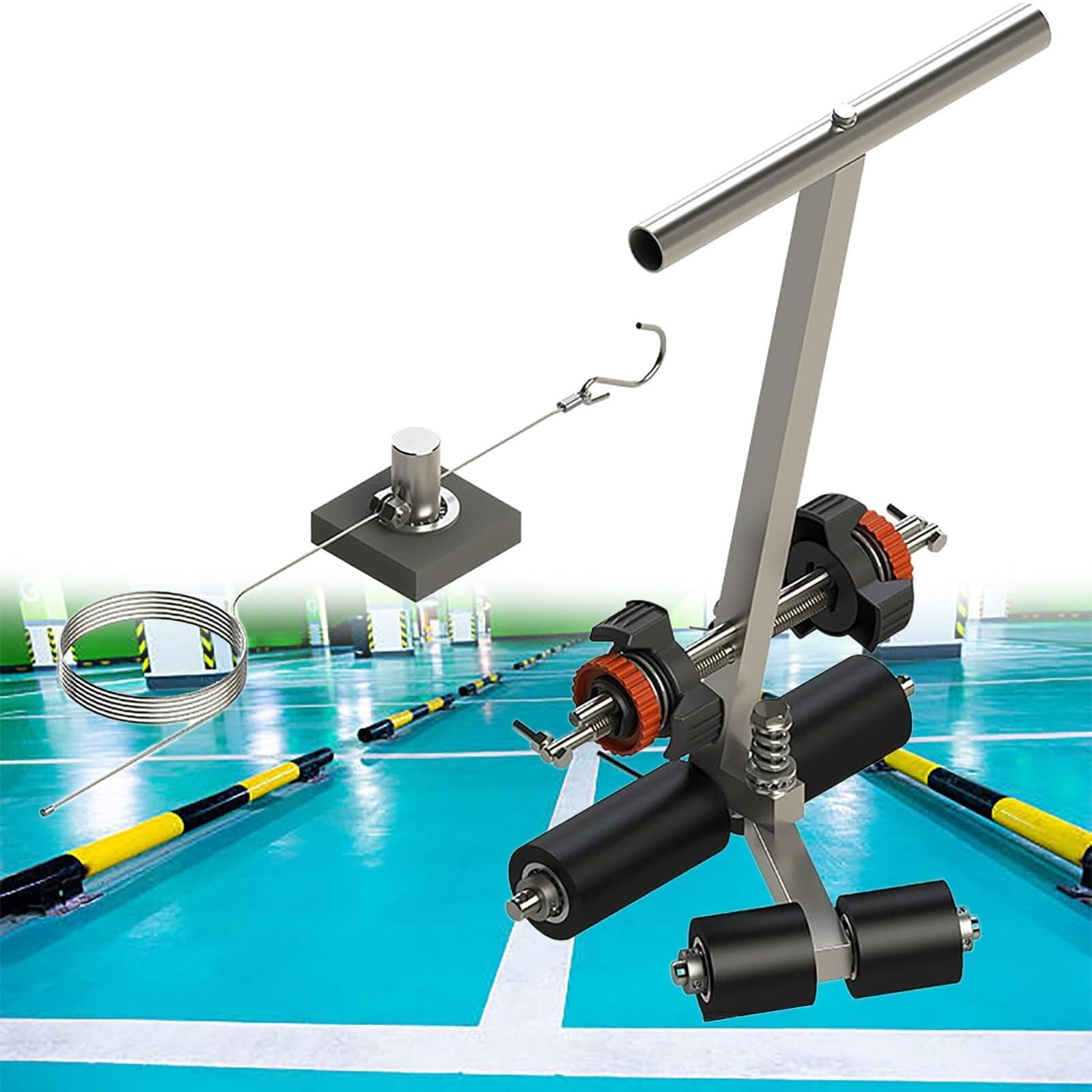 IUokLU Floor Tape Applicator - Efficient Line Striping Machine for Easy Court Marking and Road Safety, Durable for Basketball Courts & Parking Lots