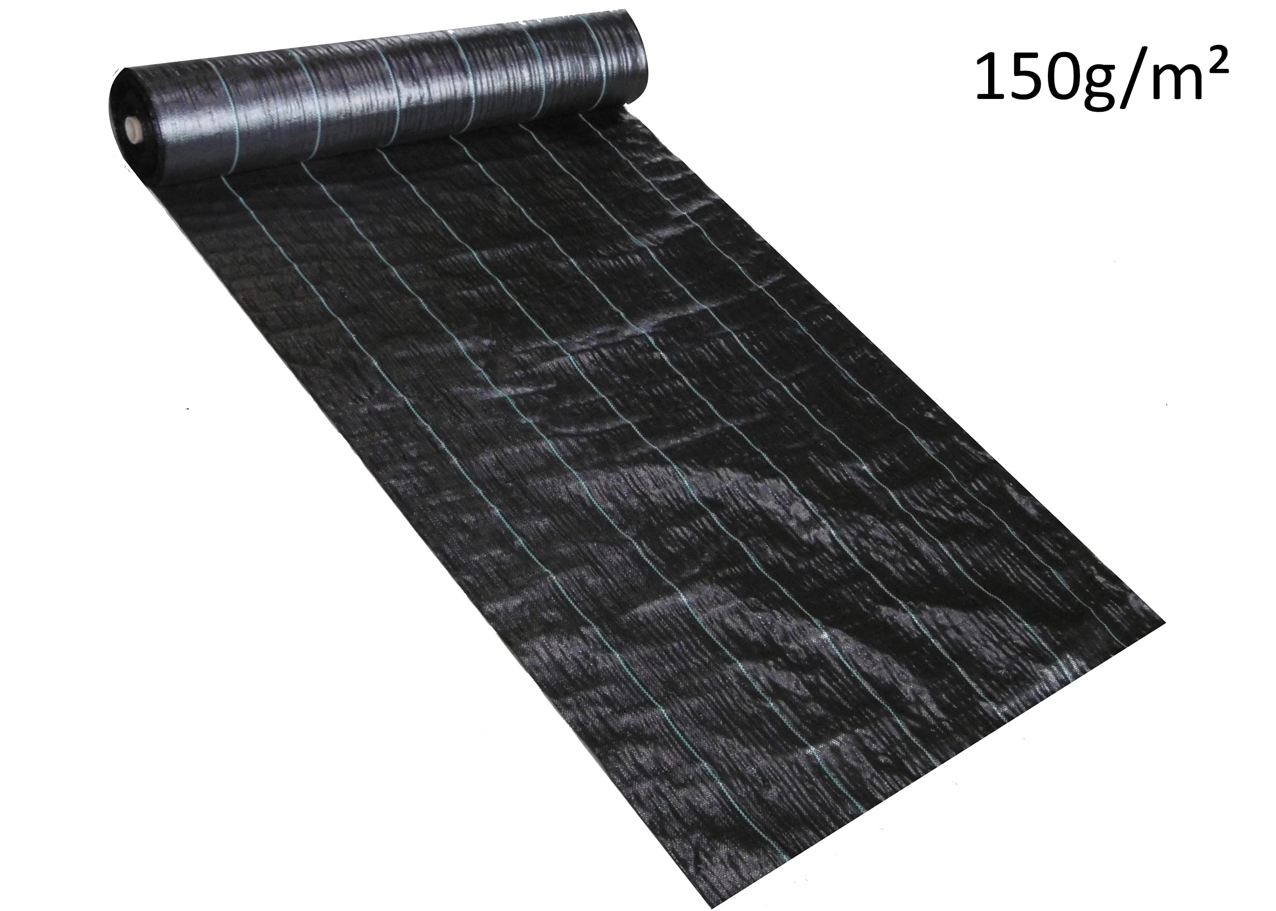 EXCOLO 100m² Schweres Bändchengewebe 150g/m² Unkrautplane wasserdurchlässig gegen Unkraut Unkrautvlies Gartenvlies mit UV-Schutz – Reißfeste Mulchfolie - Unkrautfolie (100m² (100m x 1m))