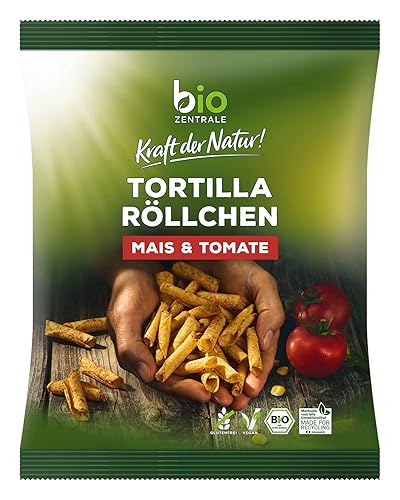 biozentrale Tortilla Röllchen Chips | 12 x 125 g Chips