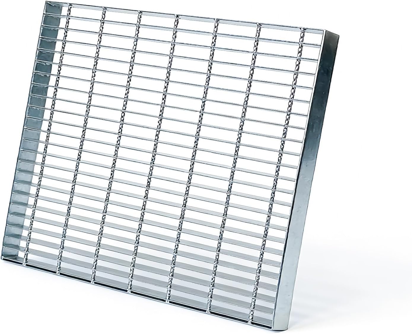 Outdoor Galvanized Steel Drain Grate, 6600 lb Heavy Duty Metal Catch Basin Grate for 28x28 Inch Class Channel Grate, Rust-Resistant Square Drainage Grates for Garage, Sewer, Dowmspout, Driveway