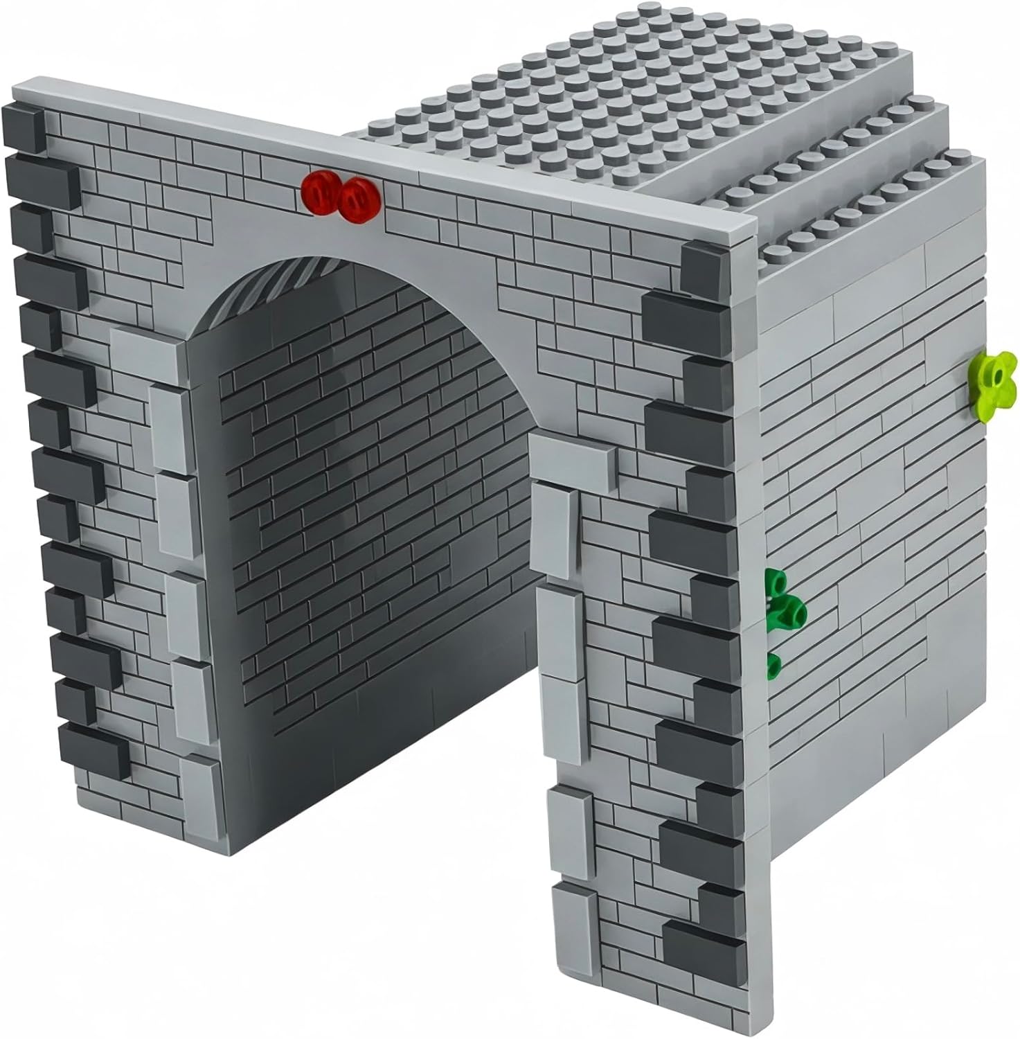 General Jim’s Railway Train Tunnel Building Blocks Set, 478 Pieces, L Scale Train Layout Accessory, Compatible with Major Brands, GJ-GTT