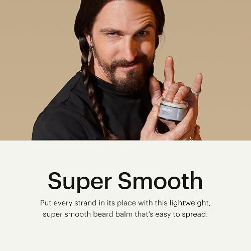 Miniatura 3 de MANSCAPED Bálsamo para barba, pomada de peinado con manteca de karité, aceite de coco y cera de abejas, hidrata, suaviza, fortalece y brilla barbas,
