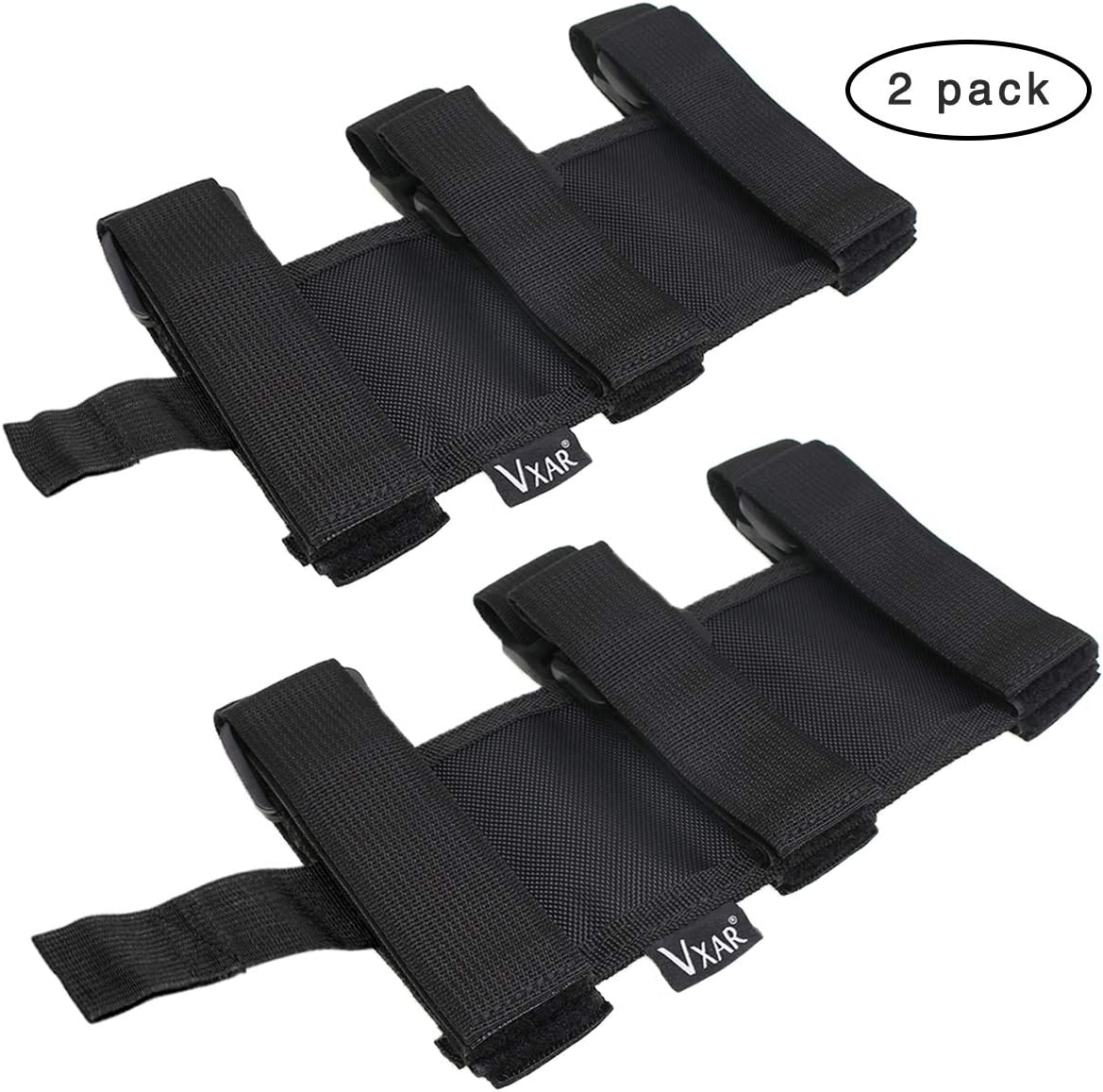 VXAR Fire Extinguisher Holder Canvas Adjustable Roll Bar Mounted for Auto Car UTV(Black 2pcs)