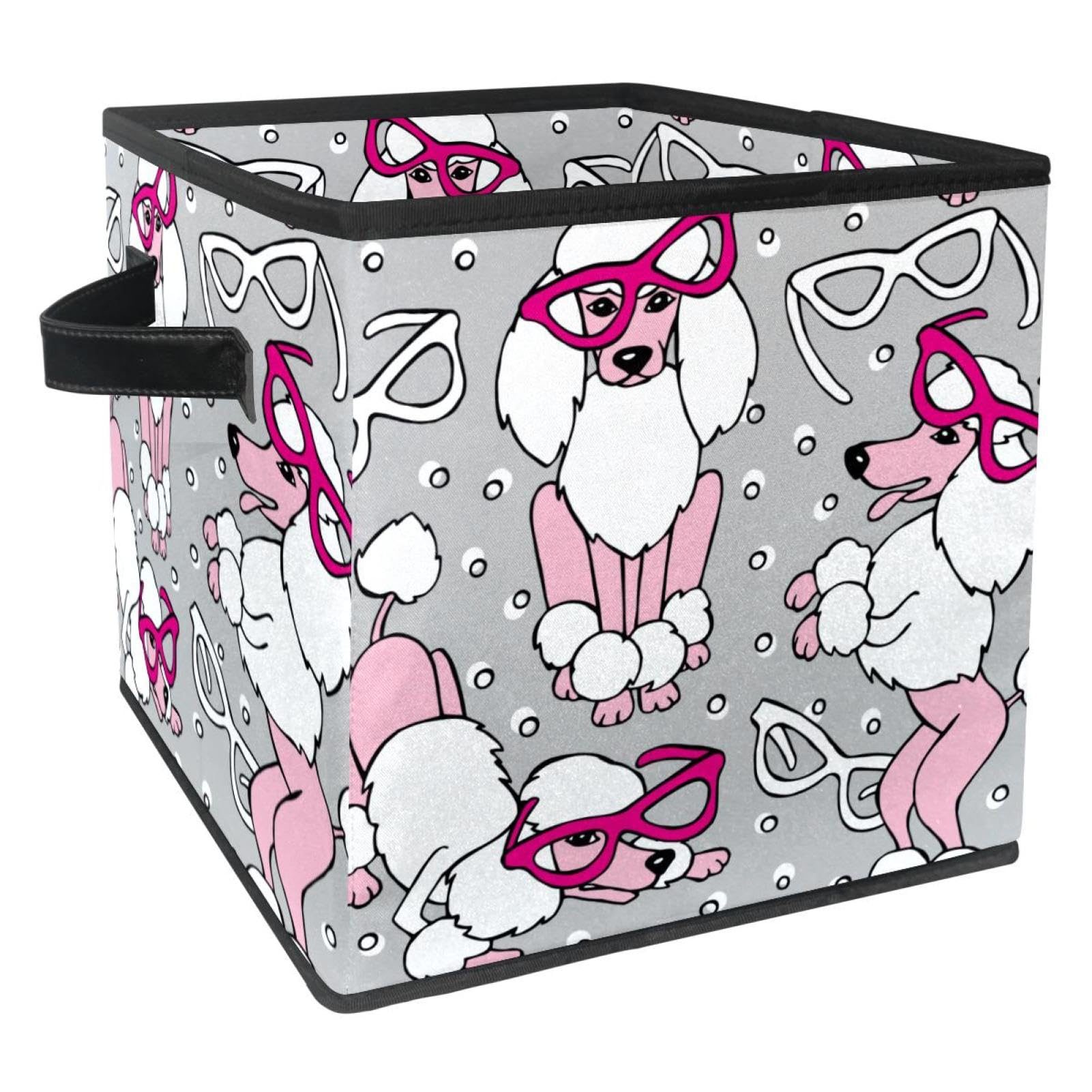 Boîte de rangement pliable Caniche pour jouets et vêtements de chambre