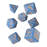 Pathfinder Ruins of Azlant Rpg Ornamented Dice Set 7 Polyhedral Pieces Blue, Standard (15mm - 17mm)