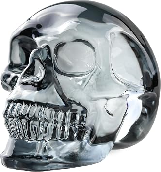 2.5" Black Crystal Skull Figurines for Halloween/Day of the Dead