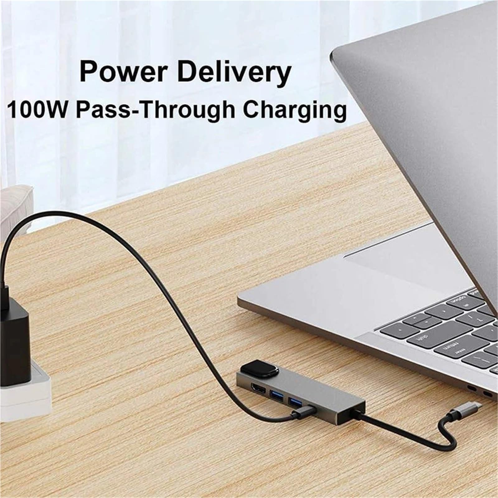 Stacja dokująca USB C 5/8 portów typu C na HDMI 4K/RJ45, rozdzielacz USB3.0 5 Gbps, szybki adapter USB C HUB do laptopa (8-w-1)