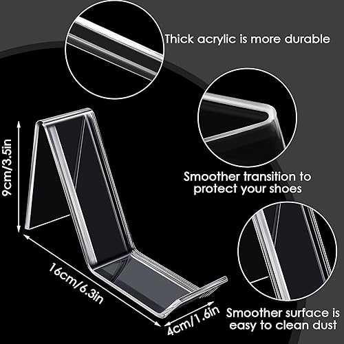 Miniatura 2 de Jetec Soporte de exhibición de zapatos acrílico transparente de tacón alto, soporte de exhibición de zapatos de acrílico, soportes de tienda de