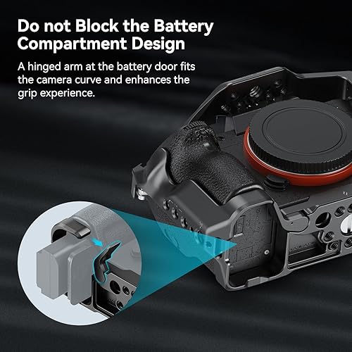 Miniatura 4 de SmallRig Kit de jaula para cámara A7 III / A7R III para Sony Alpha 7 III/Alpha 7R III, jaula completa con mango superior para ARRI y abrazadera de