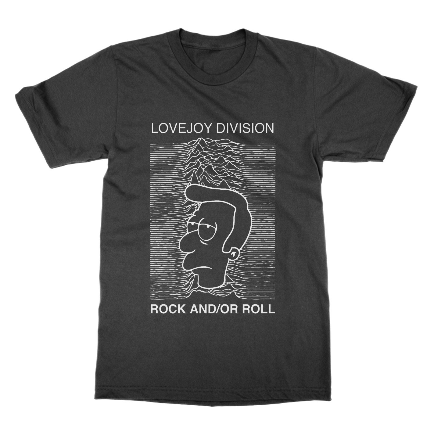 Clique Clothing Black Lovejoy Division Rock And/Or Roll T-Shirt (, L)