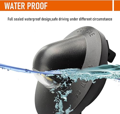 Miniatura 3 de GKmow Conjunto de 2 luces LED para matrícula compatibles con F150 F250 F350 F450 F550, parachoques trasero de repuesto blanco brillante, montaje de