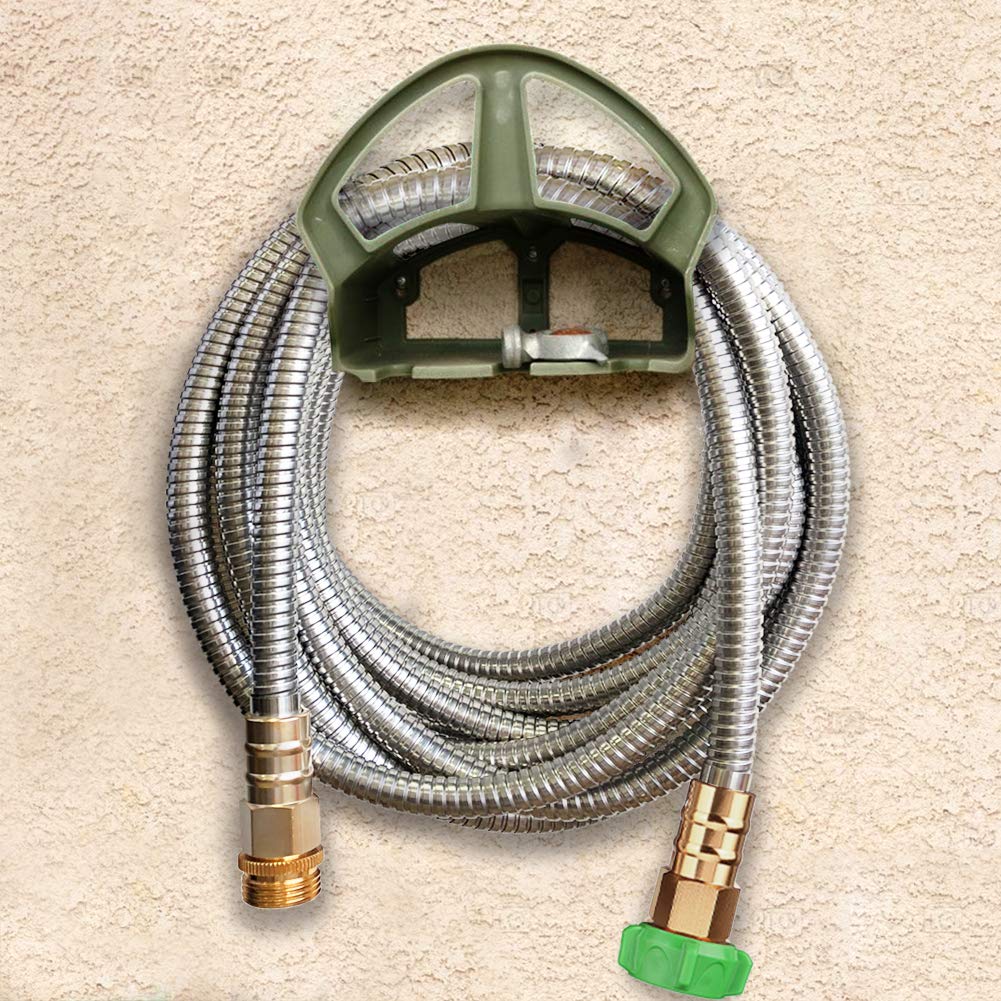 BEAULIFE 304 Edelstahl Metall Gartenschlauch 6,5 m mit Messing Gartenschlauch Düse Flexibel, Tragbar & Leicht Knickfrei Garten Wasser Outdoor Schlauch