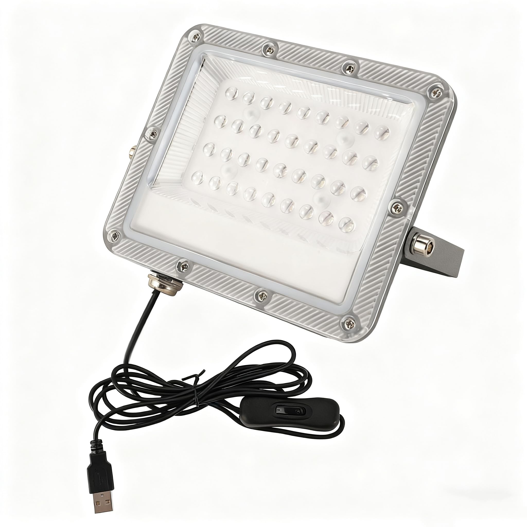 UV -LED Schwarzlicht, Wasserfestes USB -Antrieb für Glow Party mit 365 Nm LED -Glühbirne, Aluminiumschale, PC Zerbrochener Lampenabdeckung