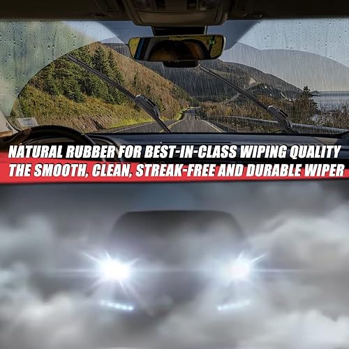 Miniatura 3 de RANSOTO Limpiaparabrisas delantero de 22 pulgadas + 21 pulgadas con limpiaparabrisas trasero de 14 pulgadas compatible con Honda Pilot 2009, 2010,