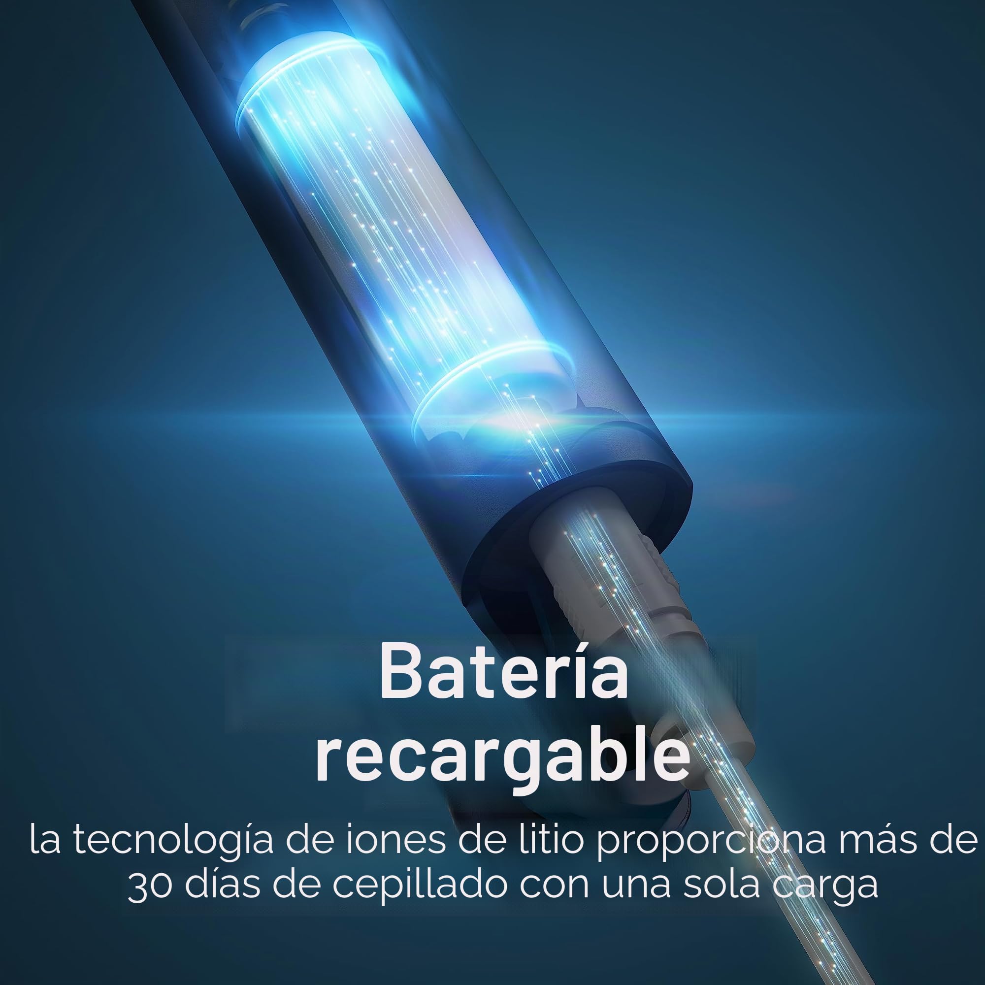 Aquasonic Icon - Cepillo recargable con soporte magnético y estuche viajero delgado | 2 modos y temporizadores inteligentes | Azul marino
