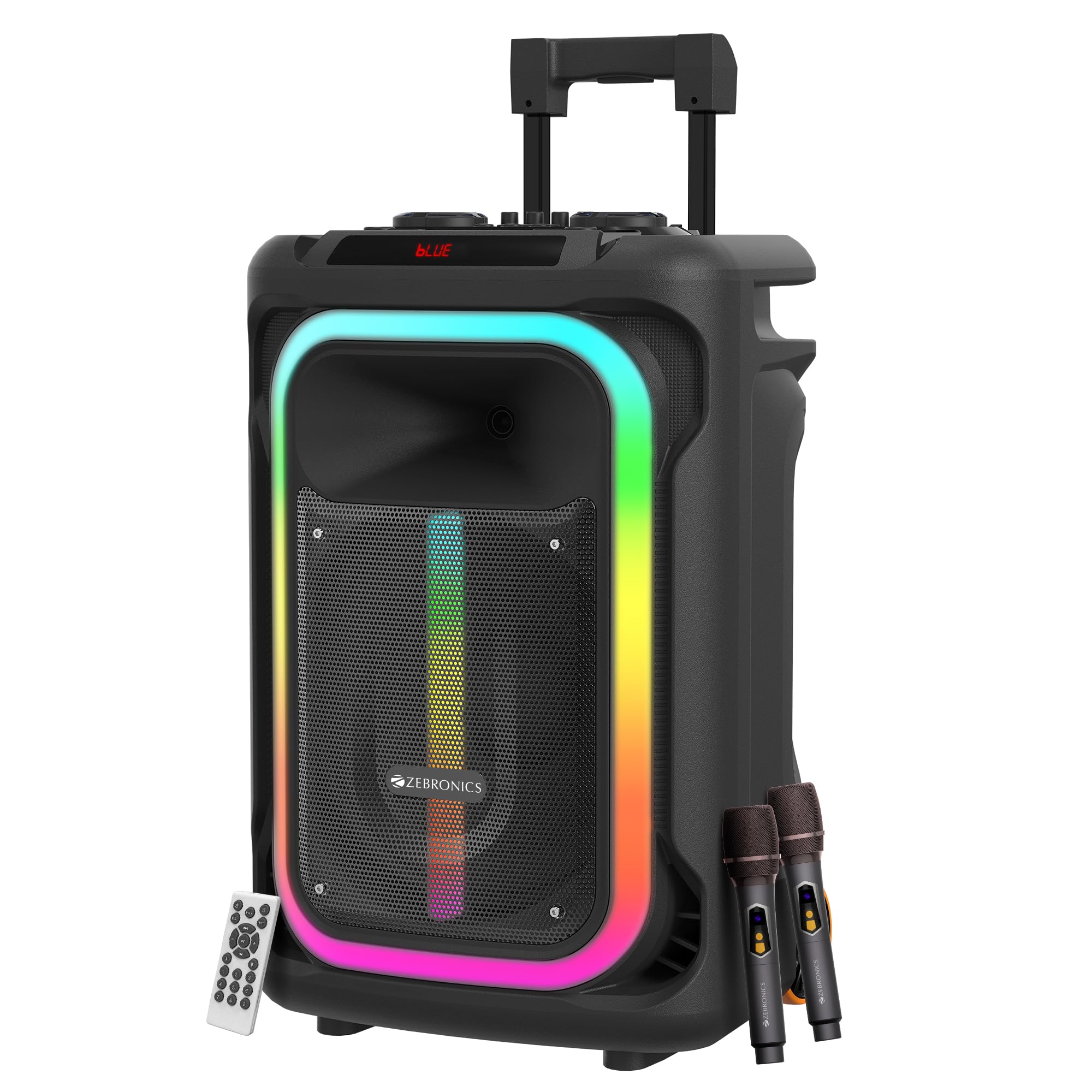 ZEBRONICS New Launch Buddy 300 Portable Party DJ Speaker with 220 Watts, Supports Bluetooth, USB, AUX, mSD, TWS, Voice Changing Wireless MIC, Karaoke Function, Up to 7h Backup, RGB LED Lights (B0CWDBWHVY) Amazon Price History, Amazon Price Tracker