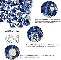 Vista 124 de Genie Crystal ss34 Red Glass Rhinestones 288 Pcs, 7.0 mm Big Light Siam Flatback Rhinestone, Diamond Cut Gems for Crafts, Face Mask, Makeup