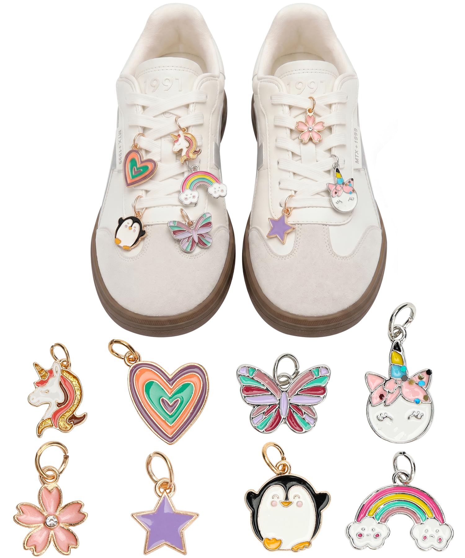 Charms for Sneakers, 8 Pack, Cute Decoration Charms