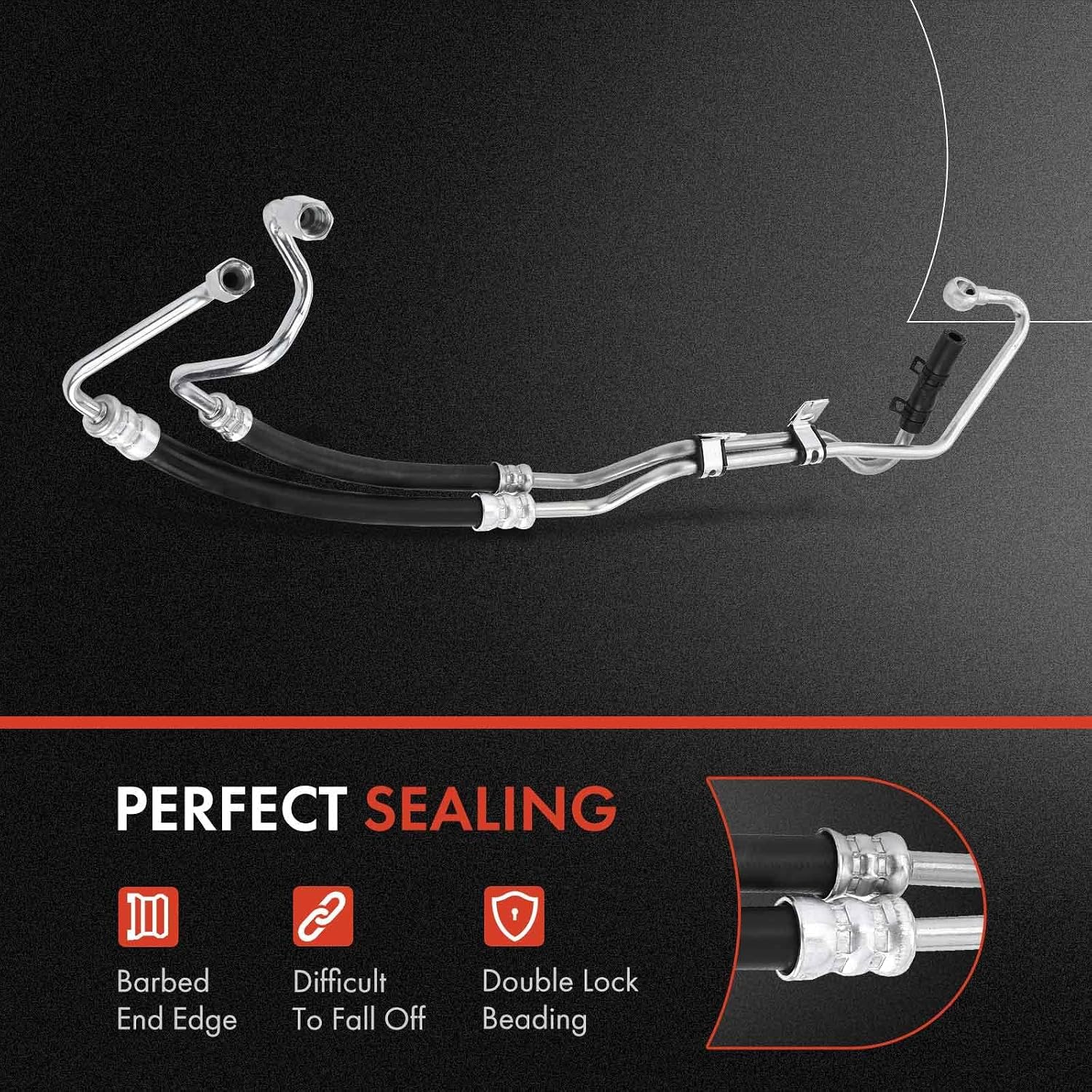 A-Premium Power Steering Pressure & Return Hose Line Assembly Compatible with Subaru Impreza 1997-1998, H4 1.8L 2.2L, Pump to Gear to Reservoir