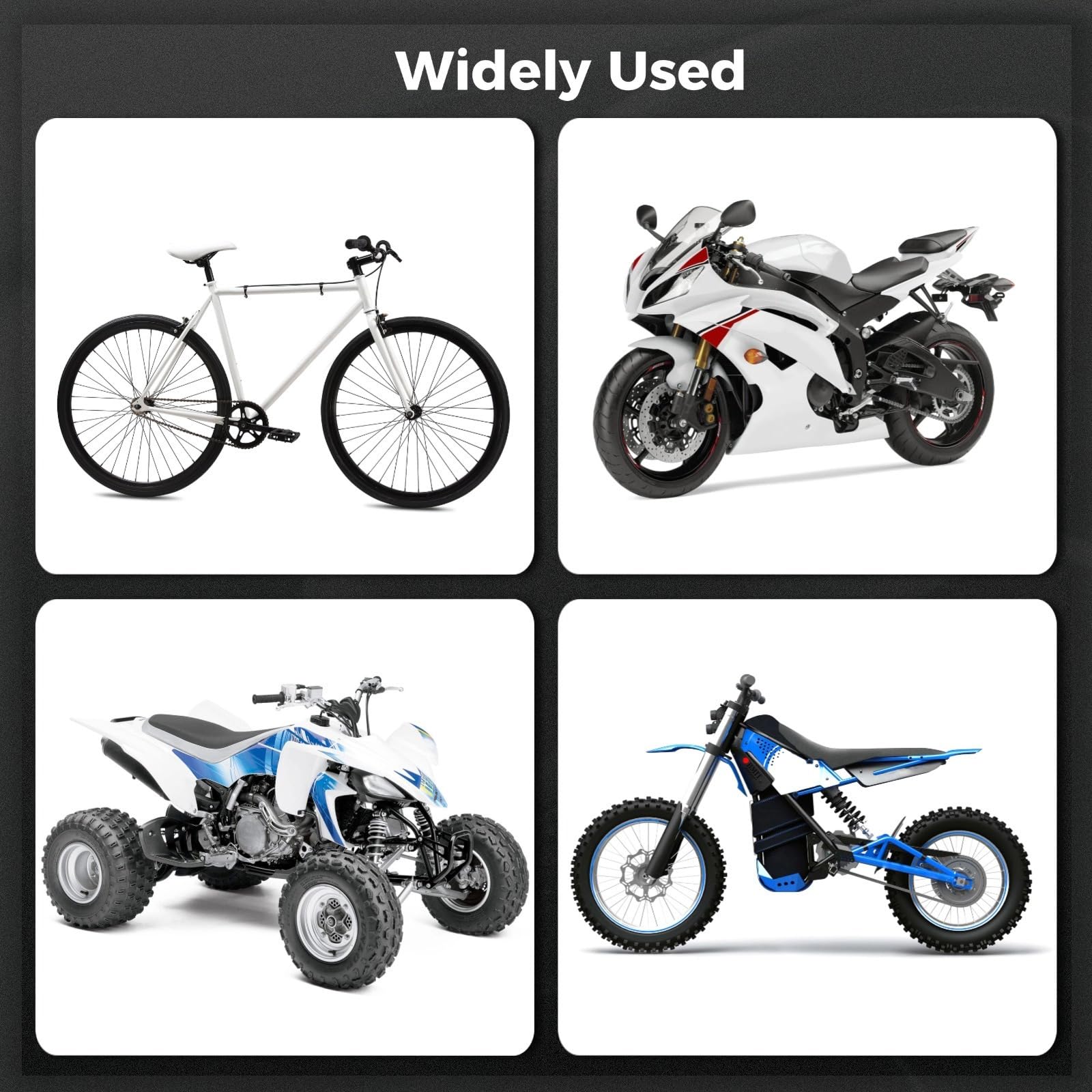 Set di 15 attrezzi per la rimozione della catena della moto, include 4 perni in acciaio e scatola, ideale per moto, moto da cross, ATV