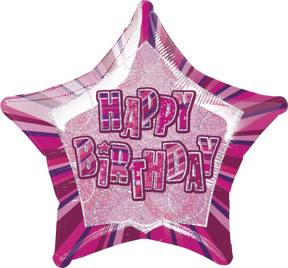 Unique Party 92068 - 9ft Foil Glitz Pink Happy 80th Birthday Banner — view 2