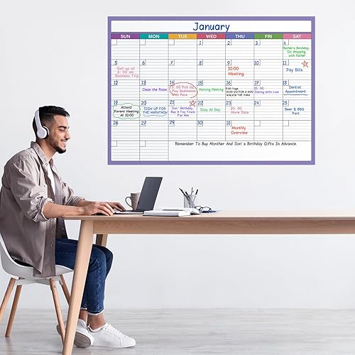 Miniatura 7 de Calendario de pared 2024-2025, calendario 2024-2025, julio 2024 - diciembre 2025, 14.8 x 11.6 pulgadas, calendario de 18 meses, encuadernación de