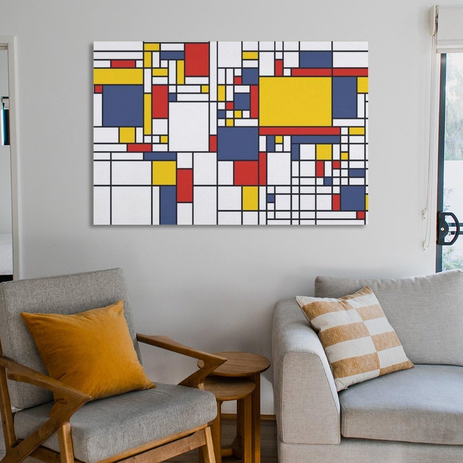 Amazon.co.jp: ピート・モンドリアン偉大な抽象画家たち絵画（赤・黄