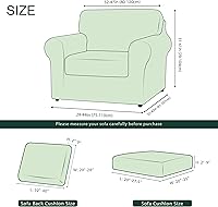 Vista 110 de CHUN YI - Funda elástica para sofá (7 piezas), funda para sofá de 3 plazas con tres respaldos y cojines separados con banda elástica, tela jacquard