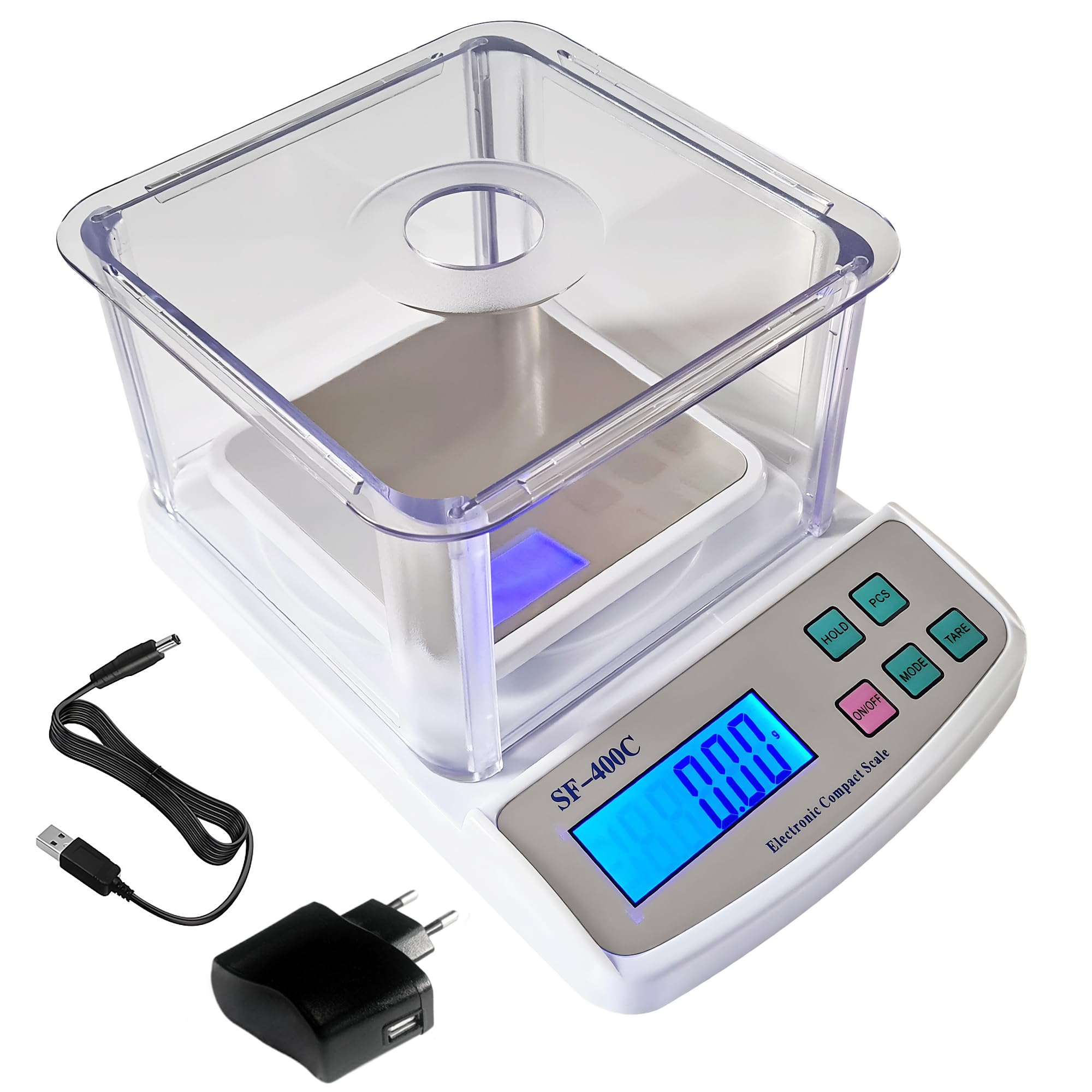 Balanza Digital de Precisión 0,01g para Joyería, Monedas y Laboratorio