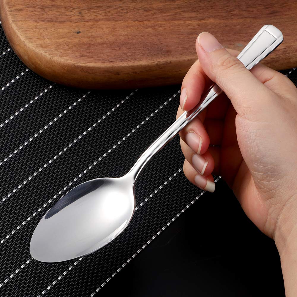 Set 12 Cucchiai Da Dessert In Acciaio Inox 18/10 - Design Balmoral, Finitura A Specchio, Per Tavola Elegante - Foto 4